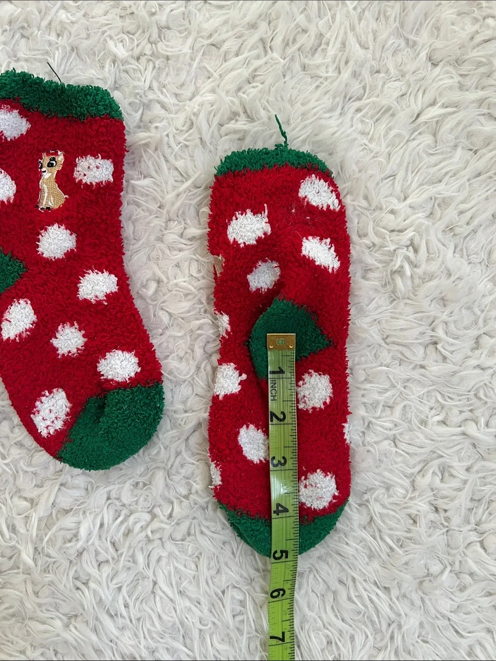 Rudolph the Reindeer Socks Fuzzy Clarice Christmas Holiday